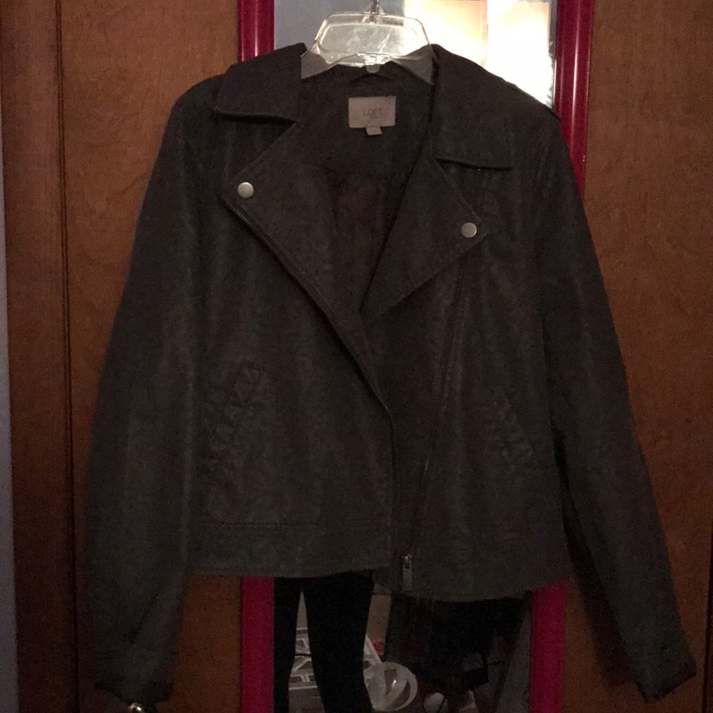 Leather jacket. Warm, stylish. Loft